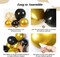 Black and Gold Balloons Garland Arch Kit, 5 10 12 18inch Black Gold Confetti Latex Balloons for 2024 Graduation New Year Anniversary Birthday Party Decorations
